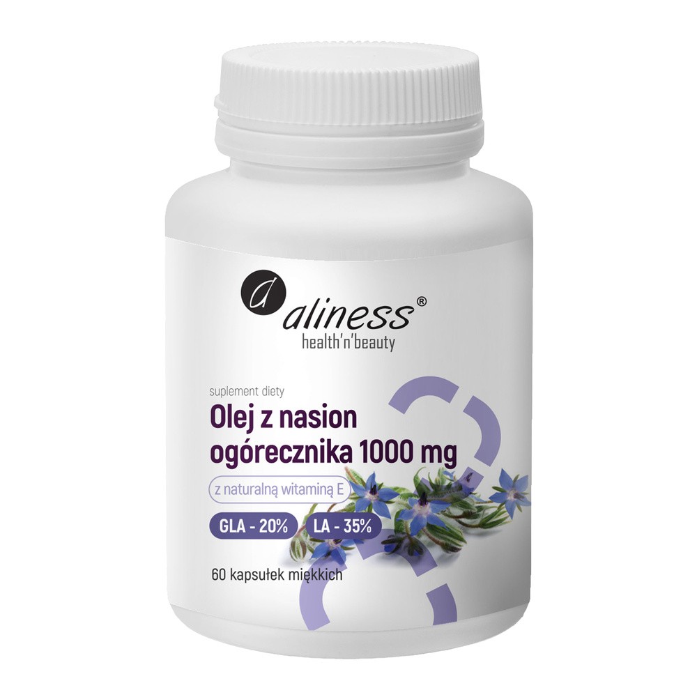 Aliness Olej z nasion ogórecznika 1000 mg, 60 kapsułek 122A-9155E