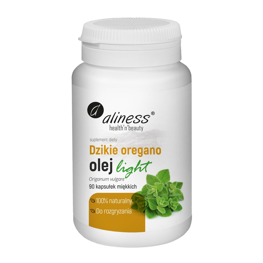 aliness Dzikie Oregano olej light do rozgryzania 100% naturalny 90 kaps. 725D-2486B