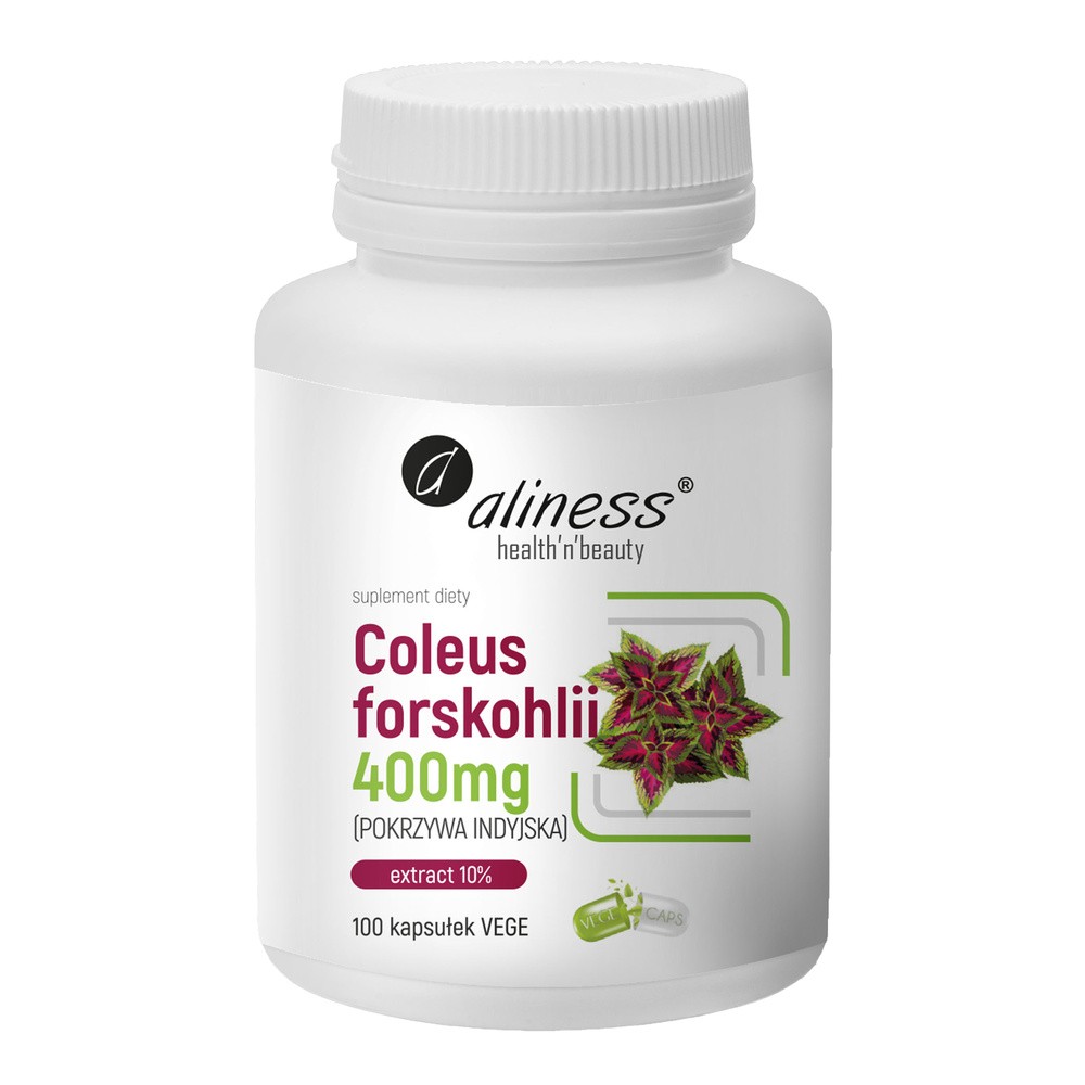 Aliness Pokrzywa Indyjska Coleus Forskohlii 10% 400 mg (100 kaps) Aliness ali-117