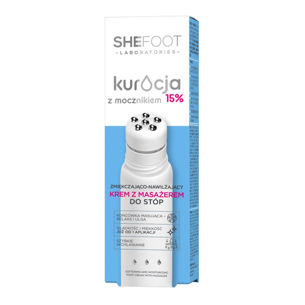 SHEFOOT Zmiękczająco-Nawilżający Krem z Masażerem do Stóp 50ml
