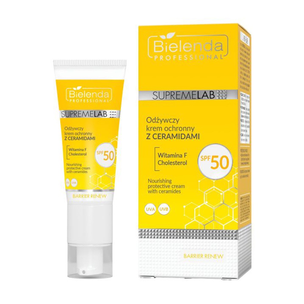 Bielenda Professional Supremelab Barrier Renew odżywczy krem ochronny z ceramidami SPF 50 40 ml