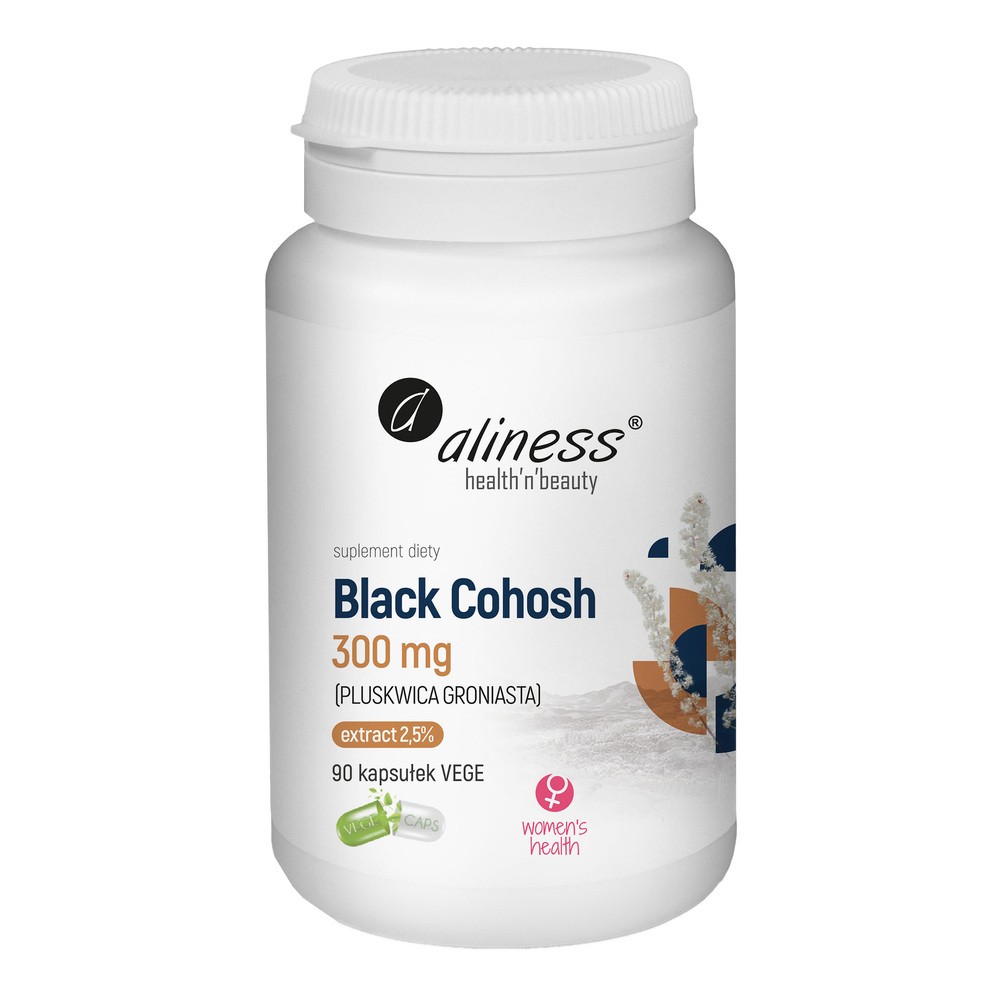 MEDICALINE Aliness Black Cohosh 300 mg Pluskwica Groniasta x 90 kaps