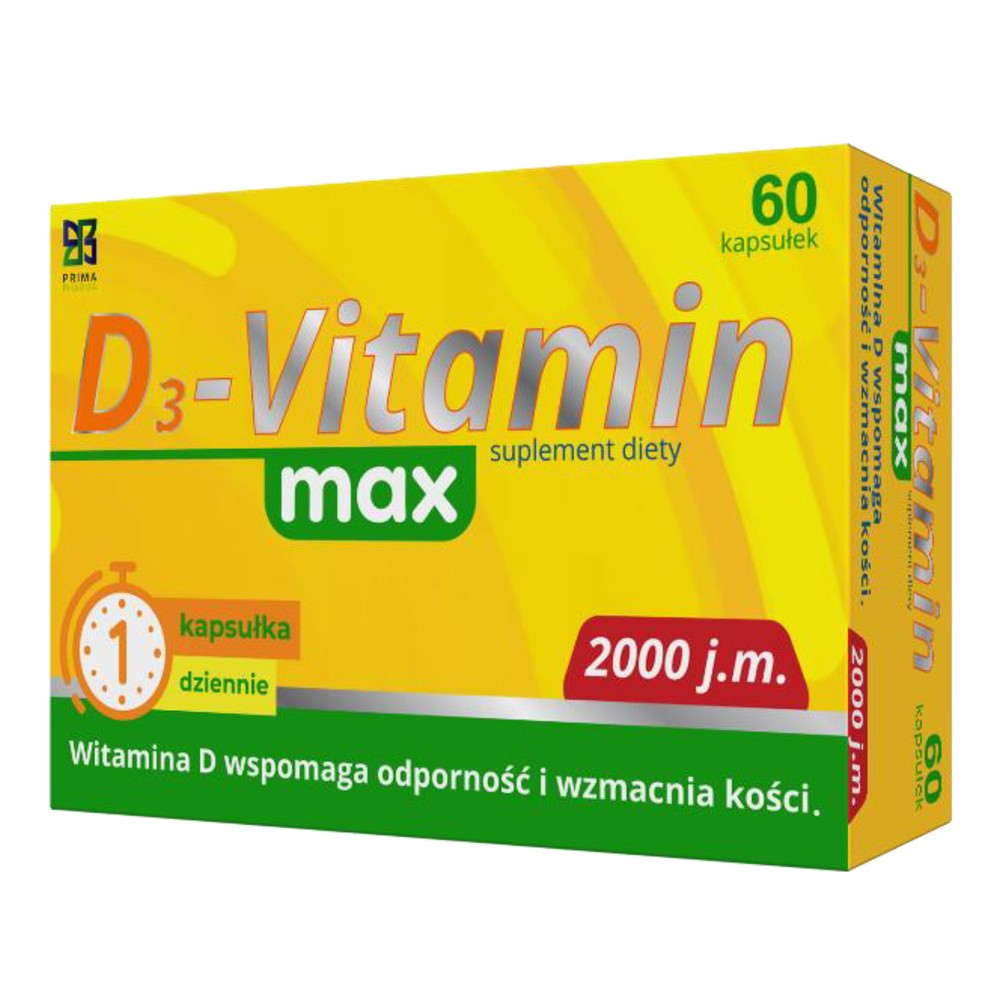 Prima Pharma D3-Vitamin Max 2000 j.m. kapsułki, 60 sztuk