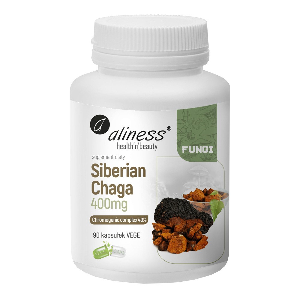 aliness Siberian Chaga ekstrakt 400mg 90 vege kapsułek 7937-547F7