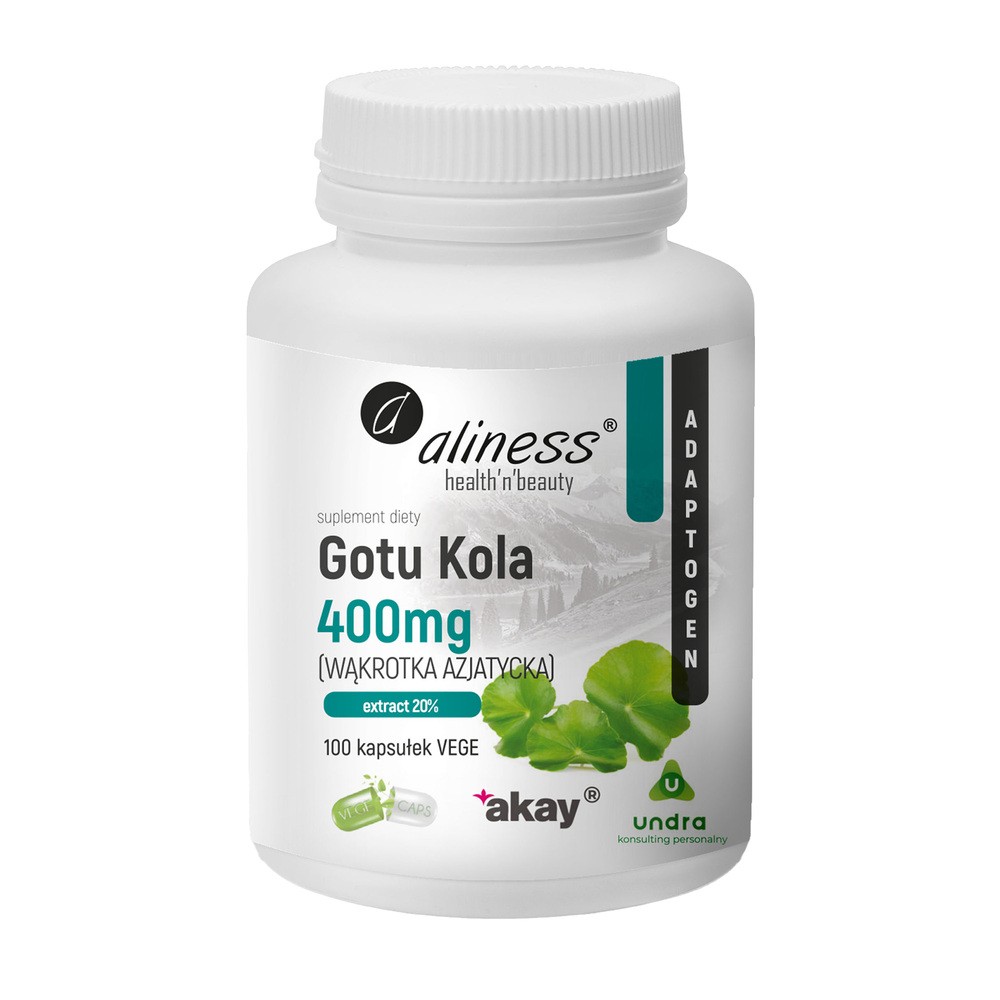 Aliness Wąkrota azjatycka Gotu Kola 400 mg 100 kapsułek 5903242581267
