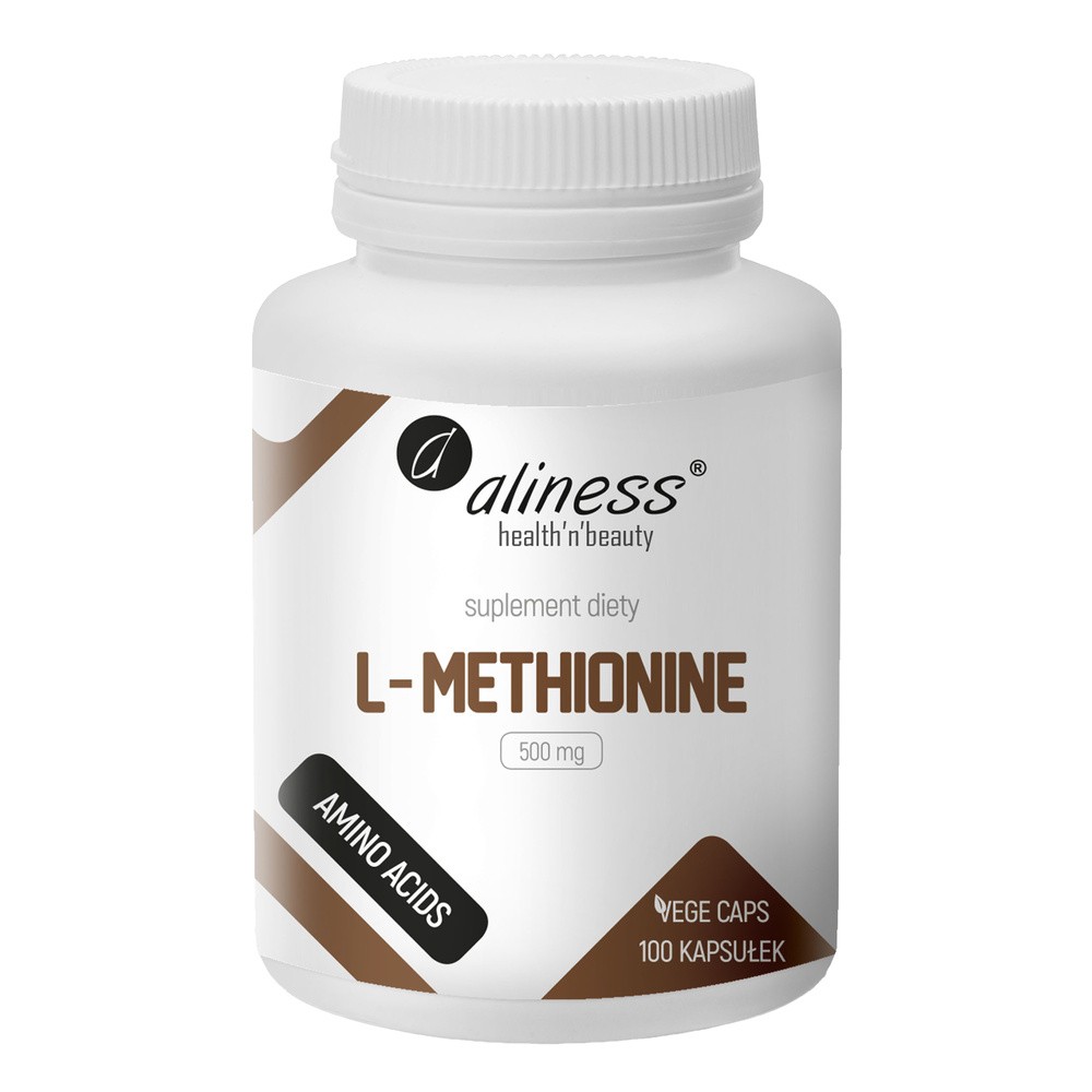 Aliness L-Methionine 500 mg, 100 kaps Vege Aliness 531F-4924A