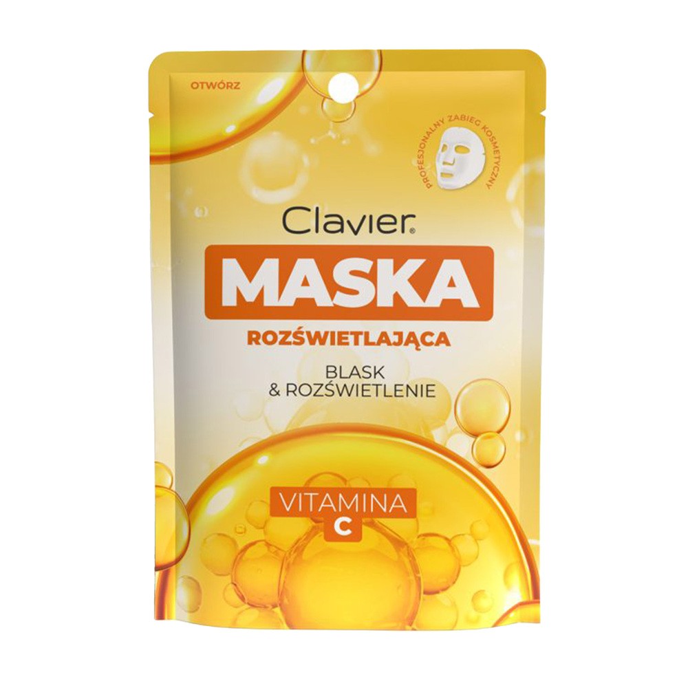 Clavier Blask & Rozświetlenie rozjaśniająca maska w płachcie z wit. C 25ml