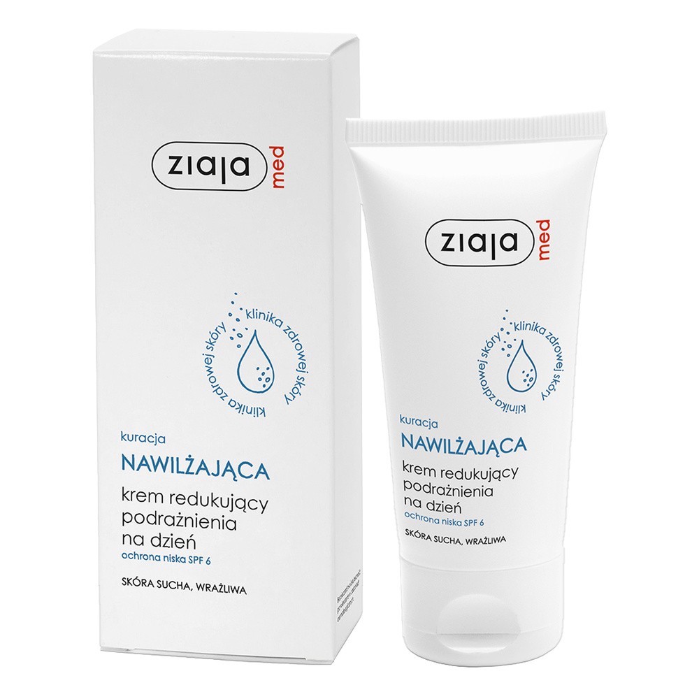 Ziaja MED Kuracja nawilżająca Krem redukujący podrażnienia na dzień 50ml