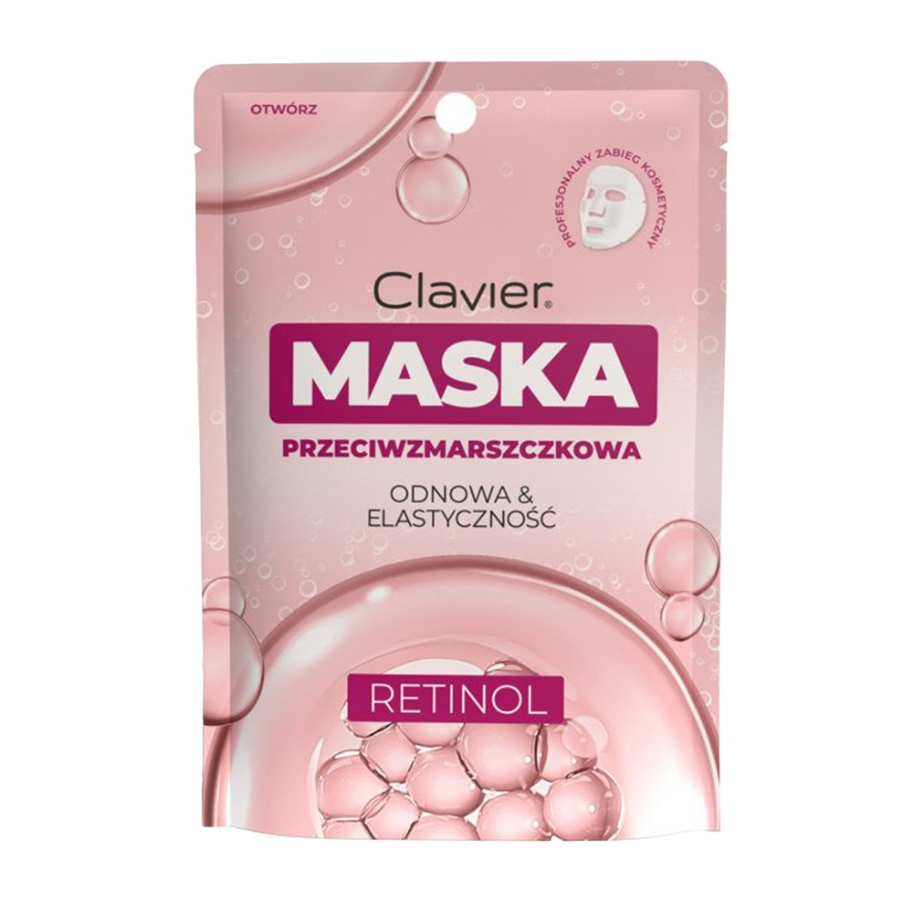 Clavier Odnowa & Elastyczność przeciwzmarszczkowa maska w płachcie z retinolem 25ml