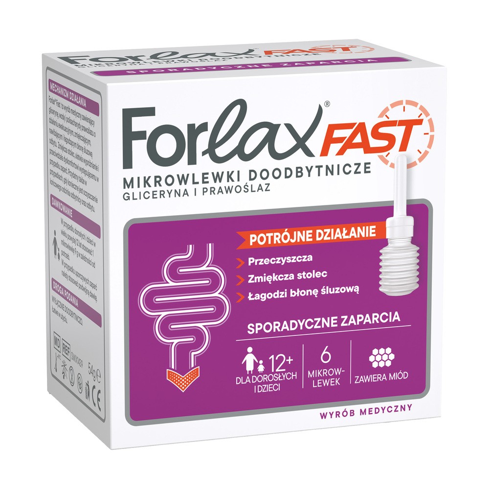 Forlax FAST, mikrowlewka doodbytnicza, 6 szt.
