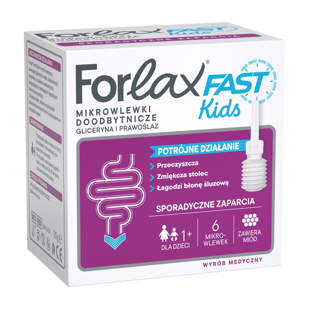 Forlax FAST Kids, mikrowlewka doodbytnicza, 6 wlewek