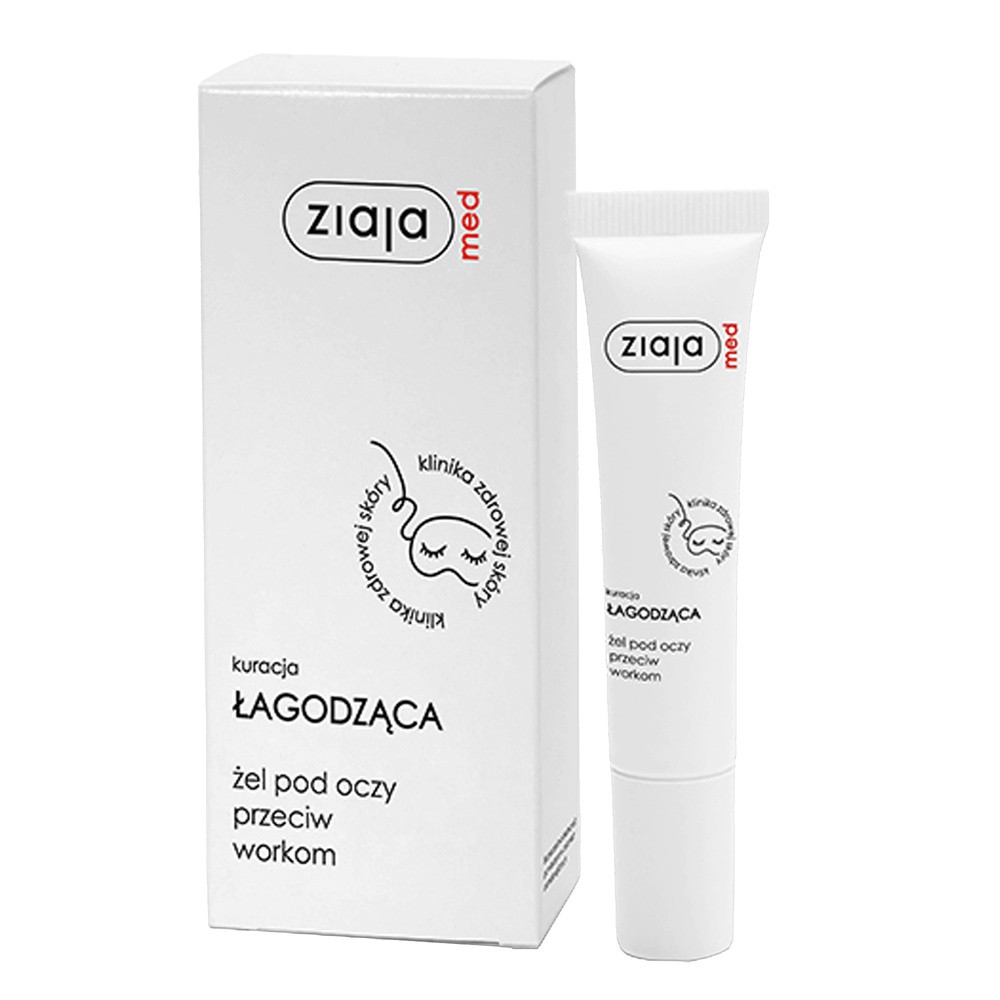 Ziaja Med Kuracja skóry wokół oczu (kuracja drenująca) - Żel pod oczy przeciw obrzękom 15ml