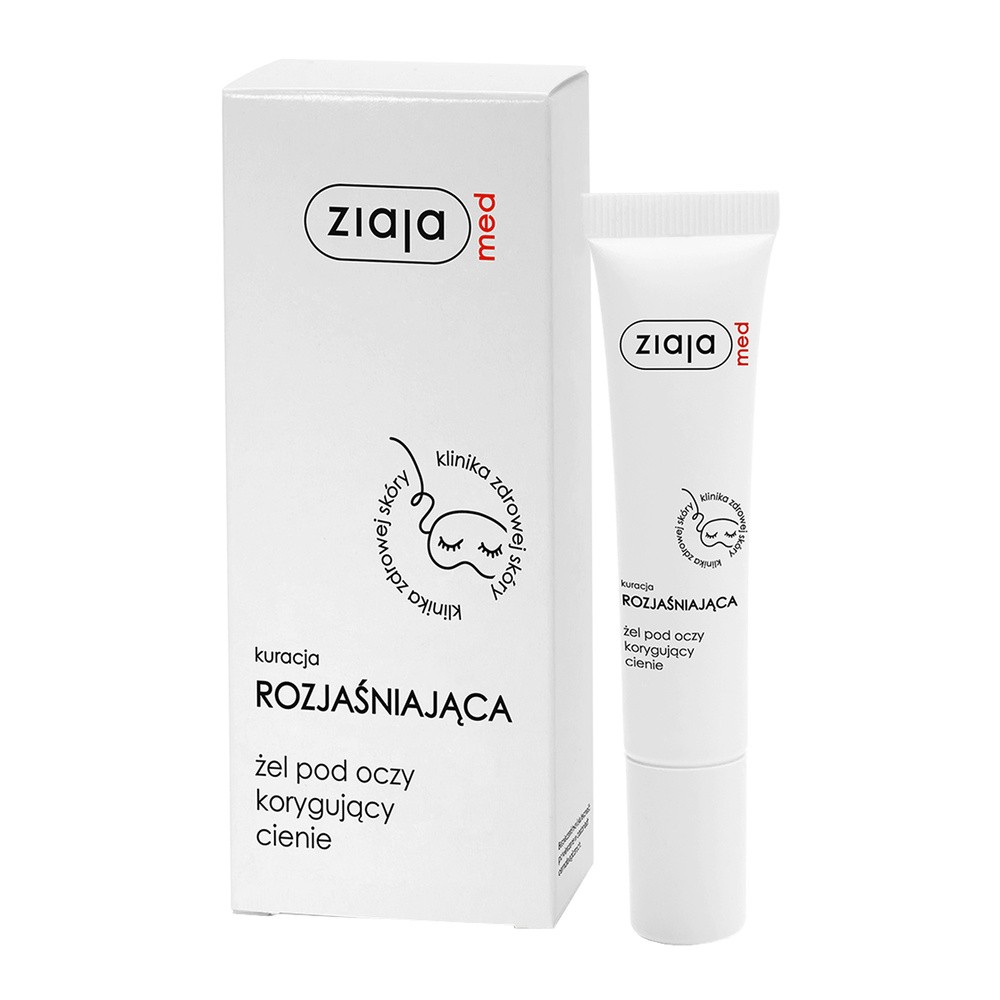 Ziaja Med Kuracja skóry wokół oczu (kuracja rozjaśniająca) - Żel pod oczy rozjaśniający cienie 15ml