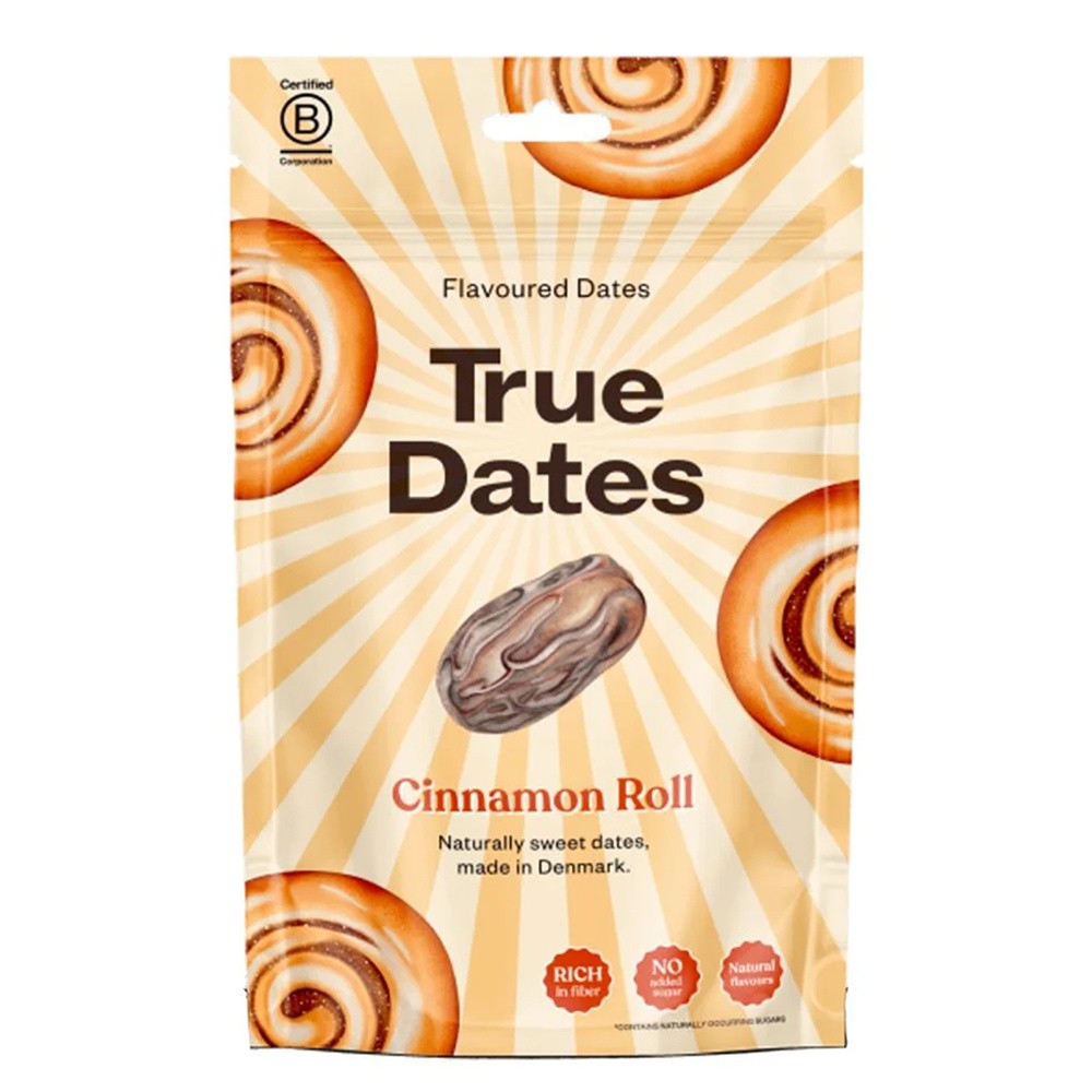 TRUE DATES Daktyle o Smaku Cinnamon Roll 100g BEZ CUKRU