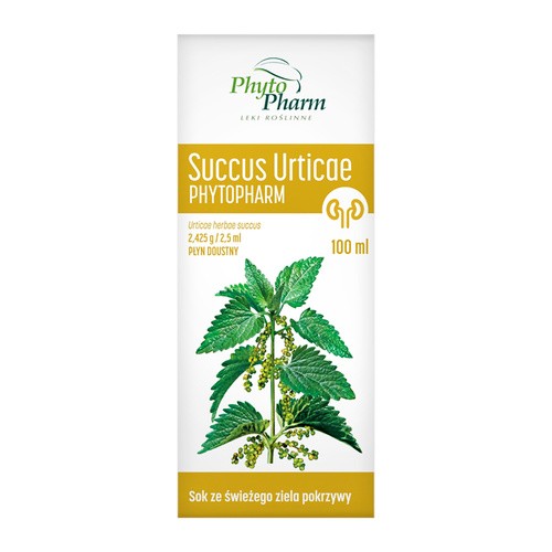 PhytoPharm KLEKA S.A Succus Urticae sok ze świeżego ziela pokrzywy 100 ml