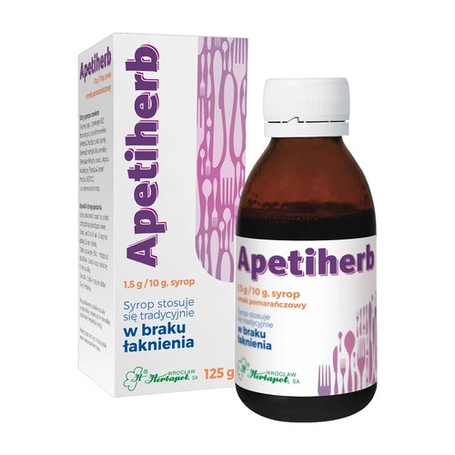 Herbapol WROCŁAWSKIE ZAKŁADY ZIELARSKIE S.A. Apetiherb 1,5 g/10 g syrop 125 g