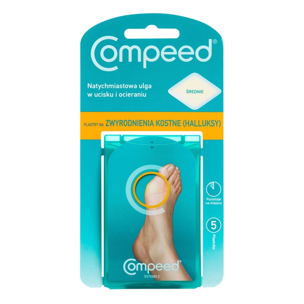 COMPEED Plastry na zwyrodnienia kostne-halluksy średnie 5 szt. 9035914