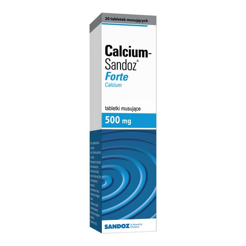 Calcium-Sandoz Forte 500 mg, 20 tabletek musujących