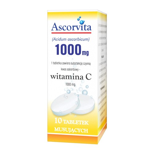 NP Pharma Ascorvita 1000 mg x 10 tabl musujących o smaku cytrynowym