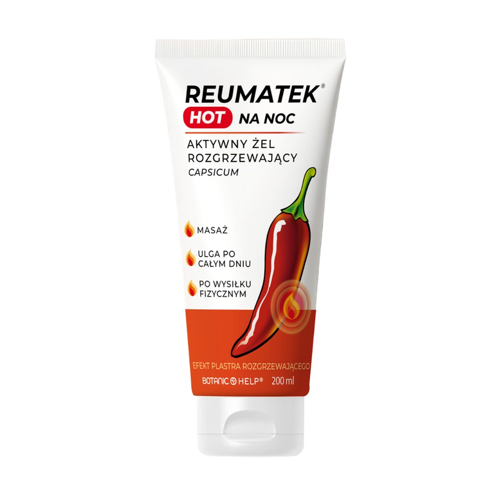 Botanic Help Reumatek Hot, rozgrzewający żel aktywny na noc, 200 ml