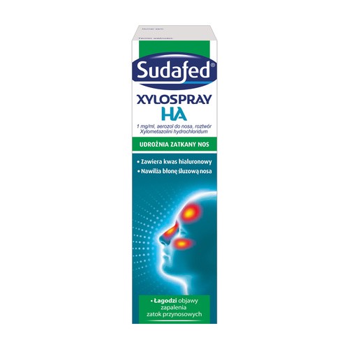 Opinie o Sudafed XyloSpray HA 1 mg/ml, aerozol do nosa dla dzieci od 6 lat i dorosłych, 10 ml