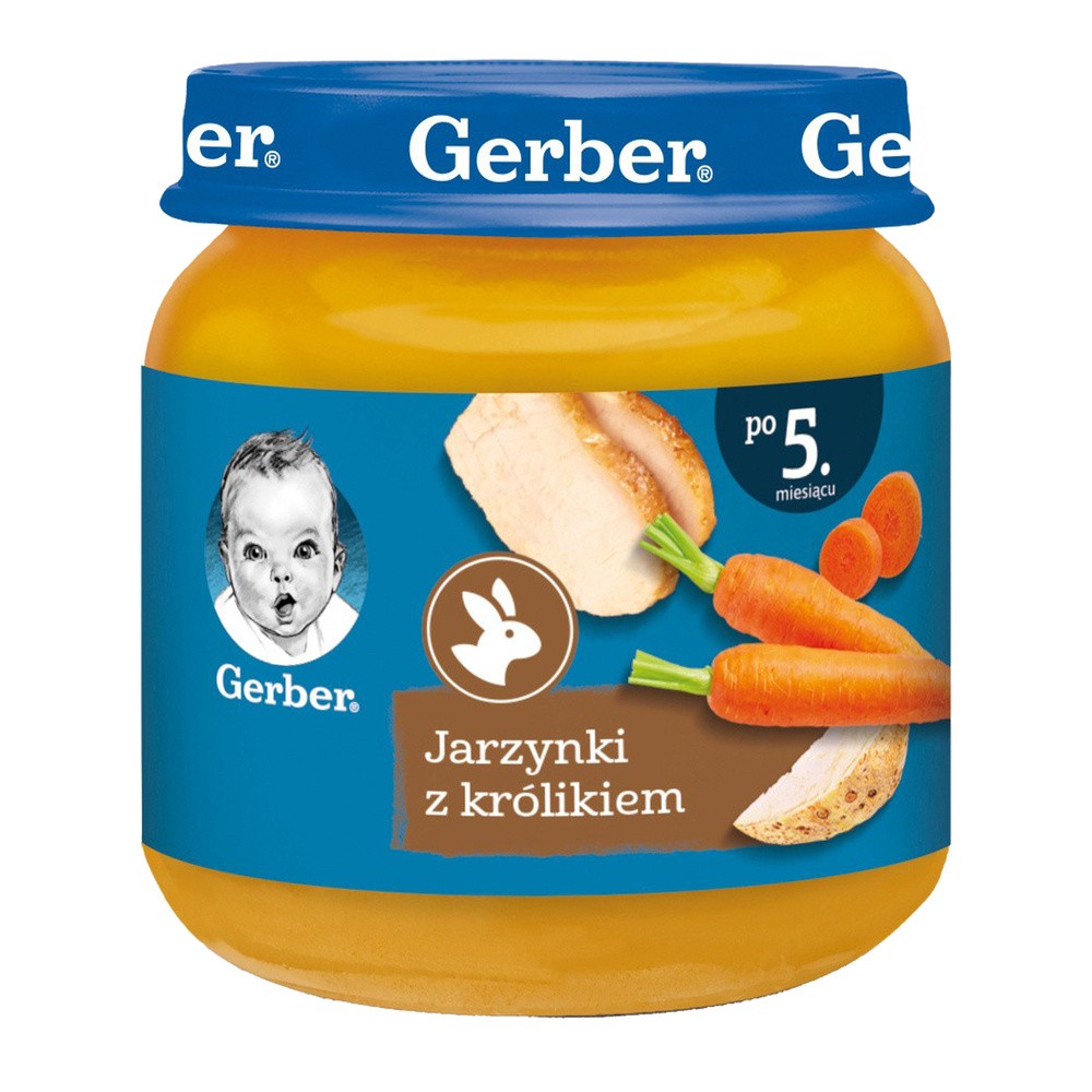 Gerber Obiadek - delikatne jarzynki z królikiem po 5 miesiącu