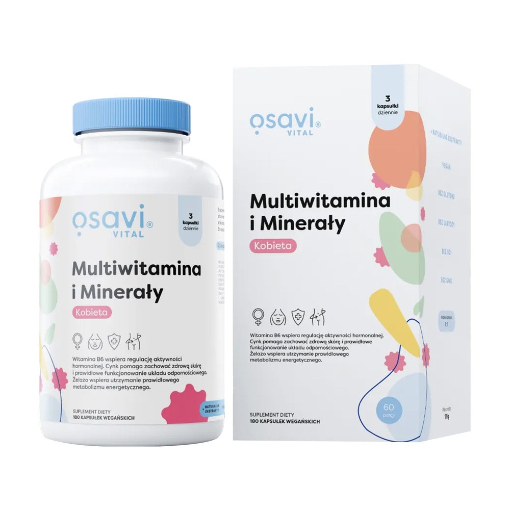 Osavi Multiwitamina i Minerały Kobieta, kapsułki twarde, 180 szt.