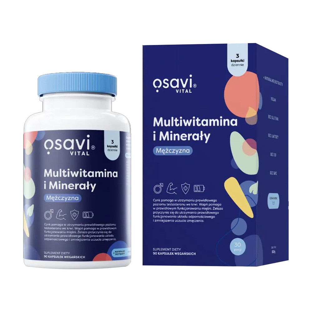 Osavi Multiwitamina i Minerały Mężczyzna, kapsułki twarde, 90 szt.