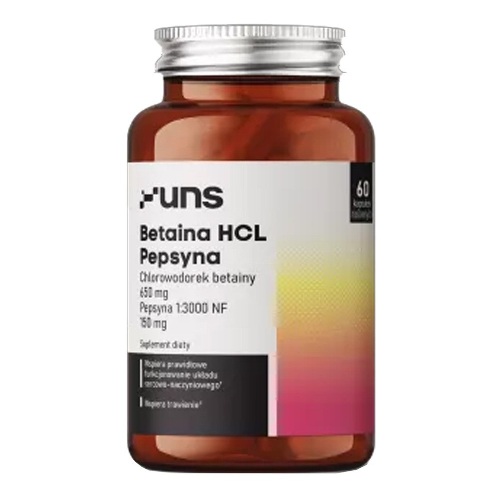 Uns Betaina HCL Pepsyna, kapsułki, 60 szt