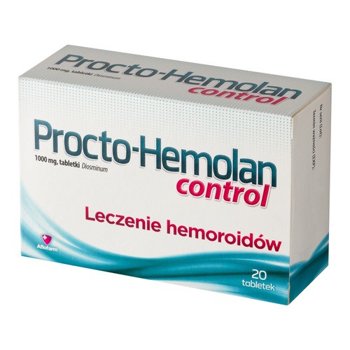 Aflofarm Procto-Hemolan Control 1000mg 20 szt.