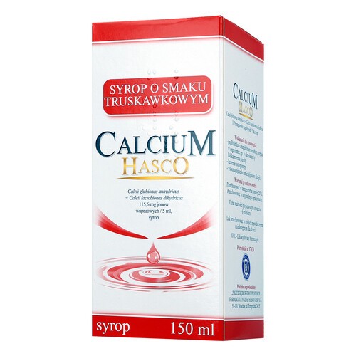 Hasco-Lek HASCO CALCIUM Syrop o smaku truskawkowym - 150 ml