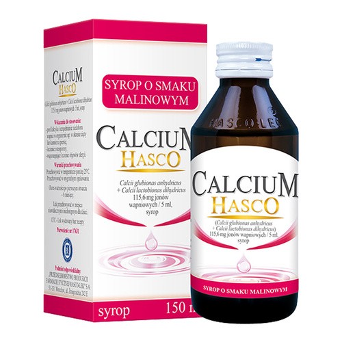 Hasco-Lek HASCO CALCIUM Syrop o smaku malinowym - 150 ml
