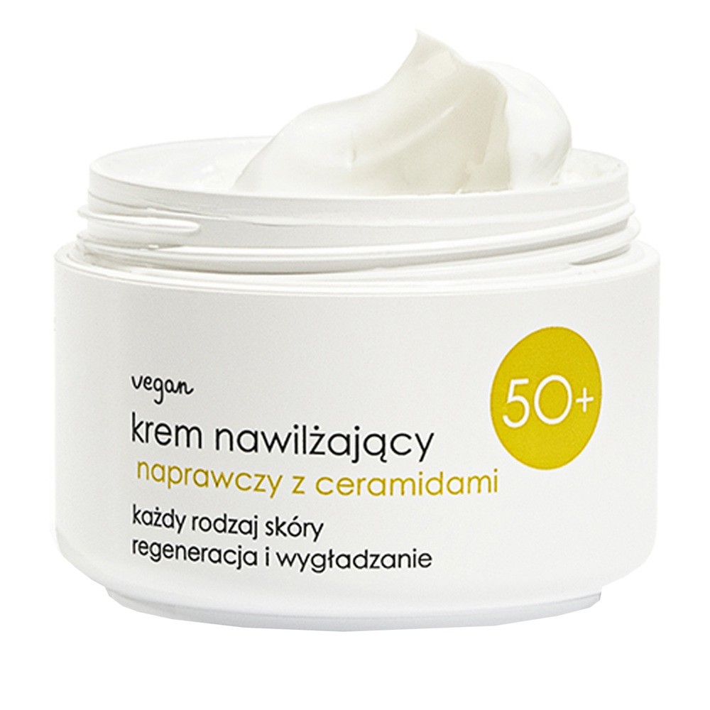 Ziaja Krem nawilżający naprawczy z ceramidami 50+ każdy rodzaj skóry na dzień SPF6 50ml 54317-uniw