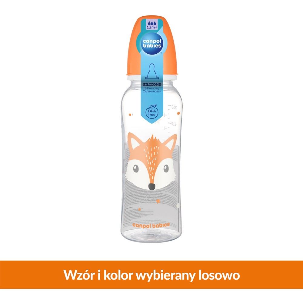 Canpol babies Butelka z nadrukiem - 250ml. Niedźwiadek 3011841