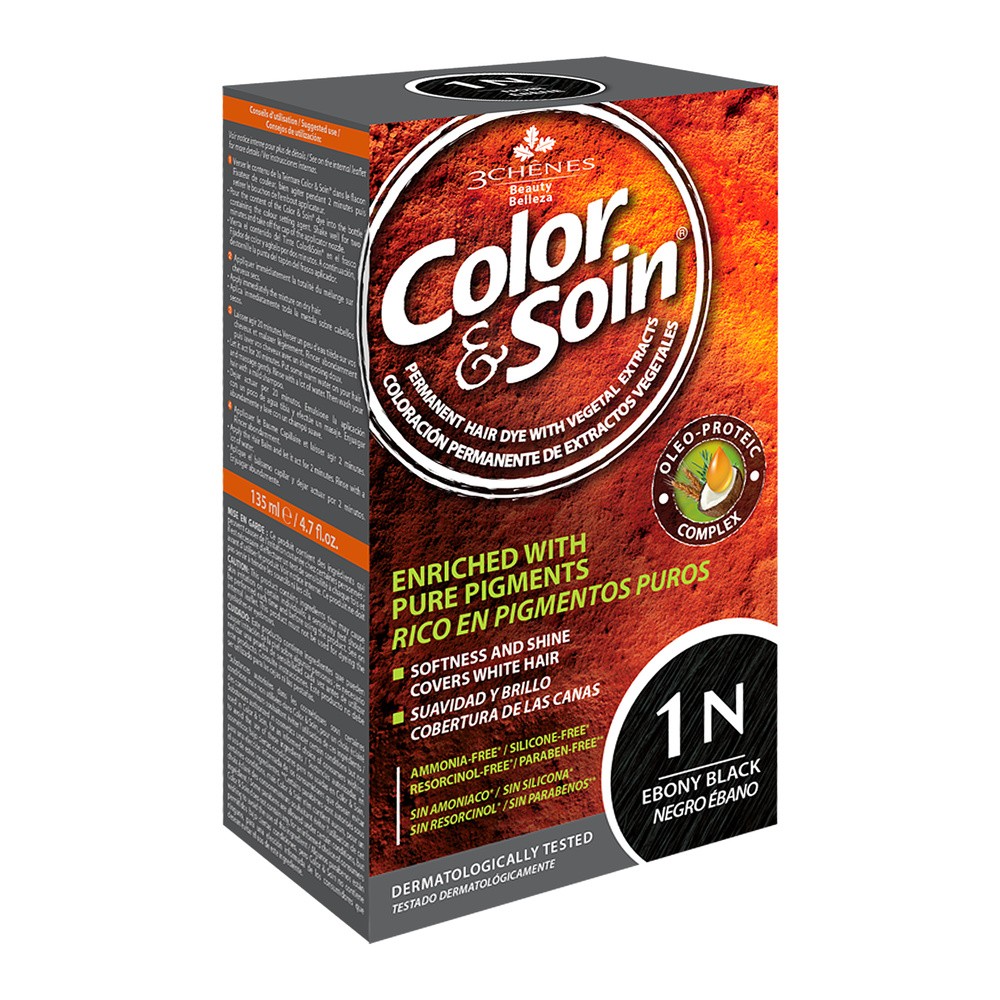 COLOR & SOIN farba do włosów kolor 1N Hebanowa czerń) 135 ml 7043366