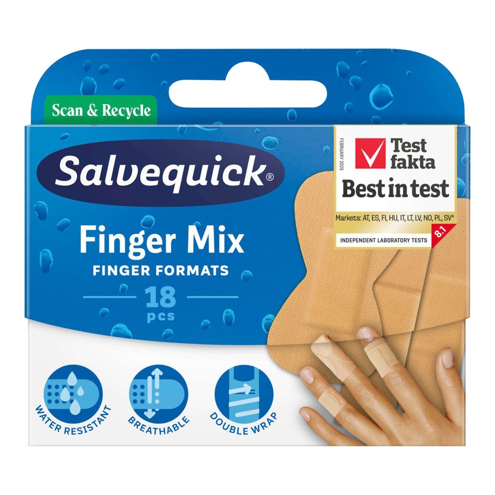 Salvequick cederroth finger mix 18 sztuk 9053903