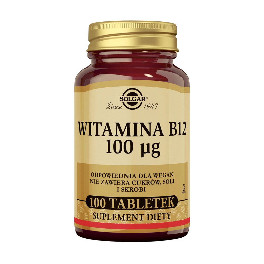 Solgar Witamina B12 naturalna 100g x 100 tabl