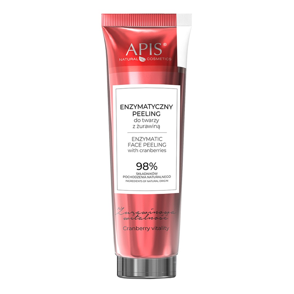 Apis NATURAL COSMETICS enzymatyczny peeling do twarzy z żurawiną 100 ml