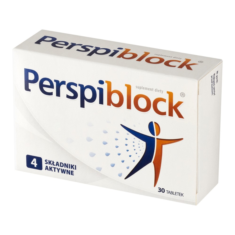 PERSPIBLOCK Preparat hamujący nadmierne pocenie suplement diety 30 tabletek