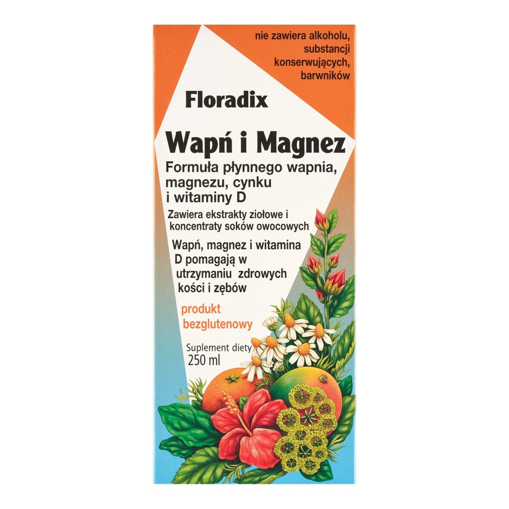 Floradix Floradix Wapń i Magnez płynna formuła suplement diety 250ml