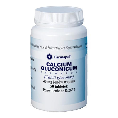 Farmapol ZAKŁAD CHEMICZNO-FARMACEUTYCZNY SP. Z O.O. Calcium Gluconicum 45 mg 50
