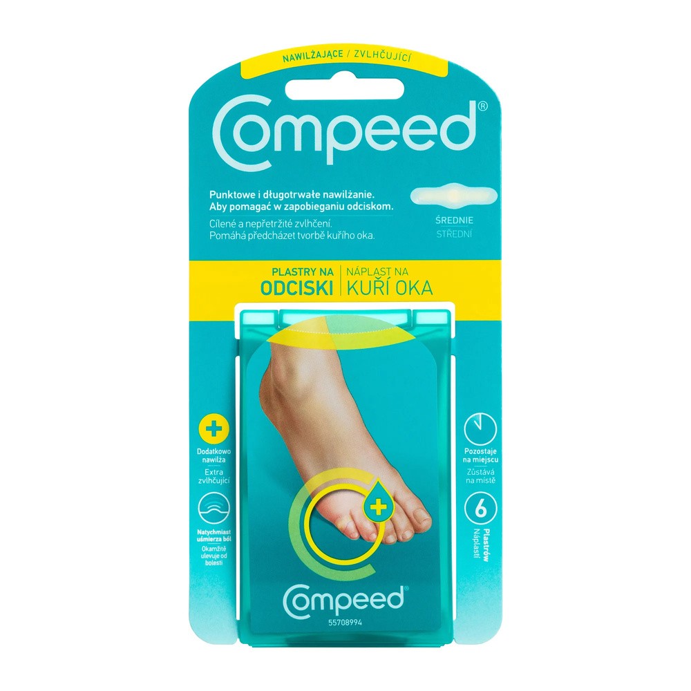 Johnson&Johnson Plastry compeed na odciski nawilżające x 6 szt