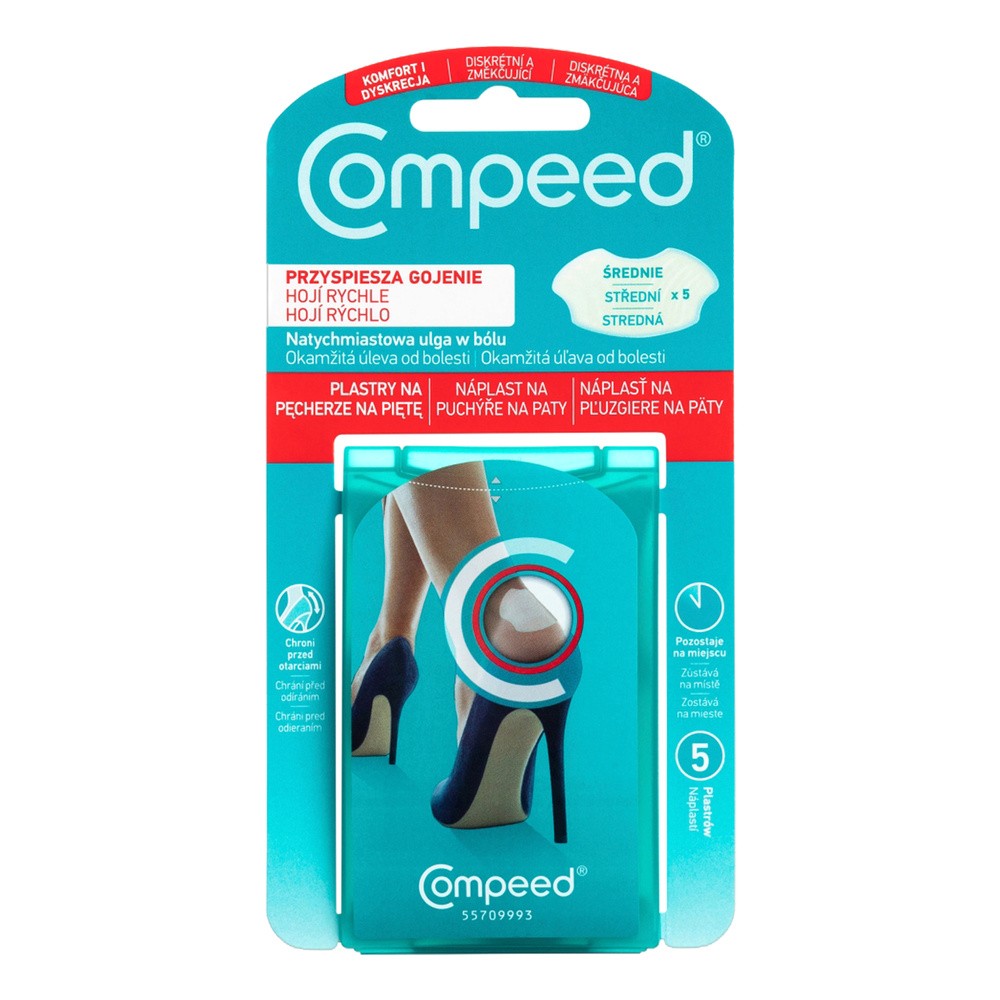 Johnson&Johnson POLAND SP. Z O.O. COMPEED Plastry na pęcherze na piętach 5 sztuk