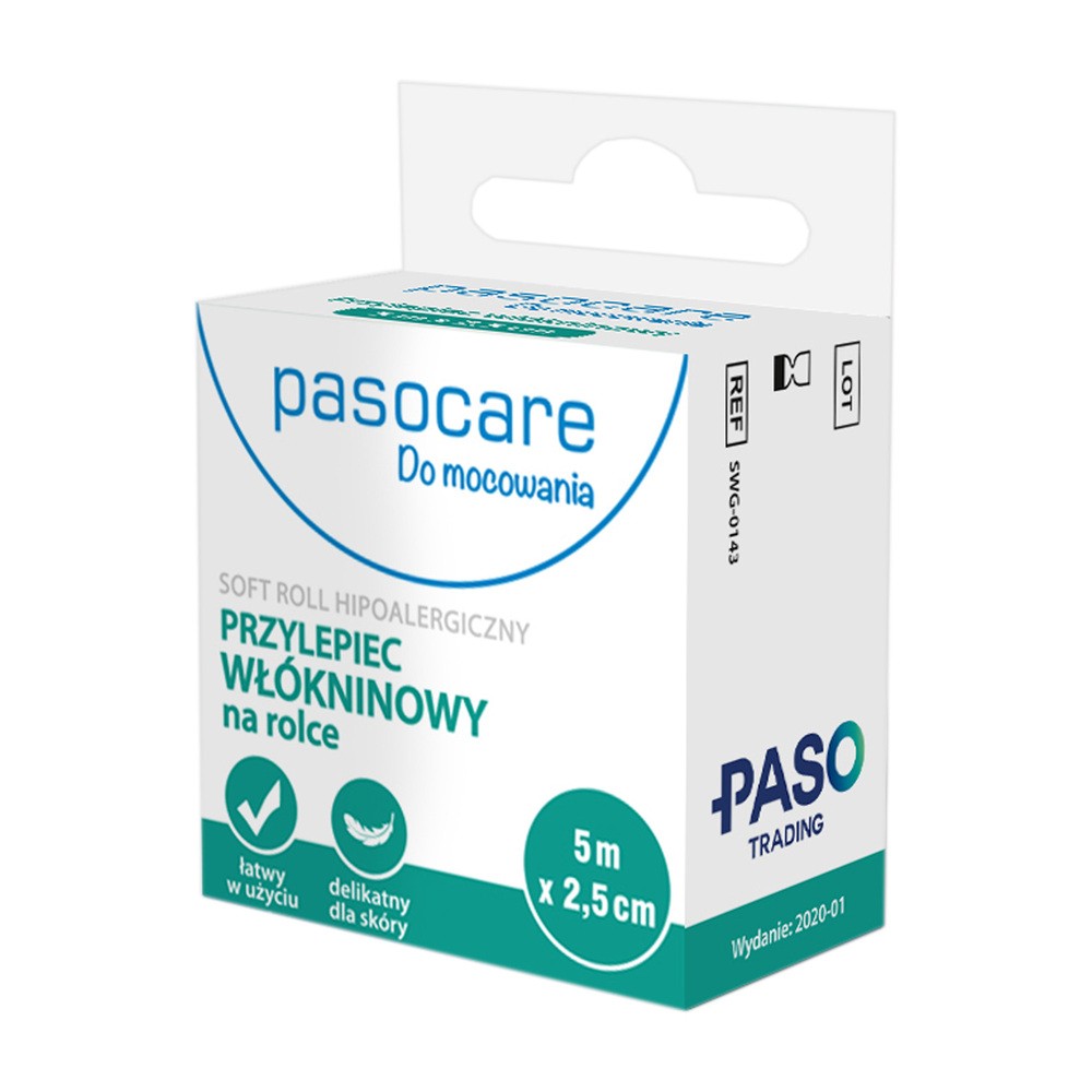 Paso Plaster pasocare włókninowy soft na rolce 5m x 2,5cm