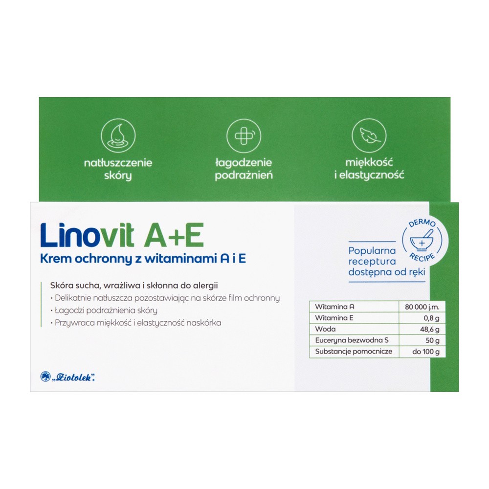 Ziołolek LINOVIT krem ochronny z witaminą A+E 50 g