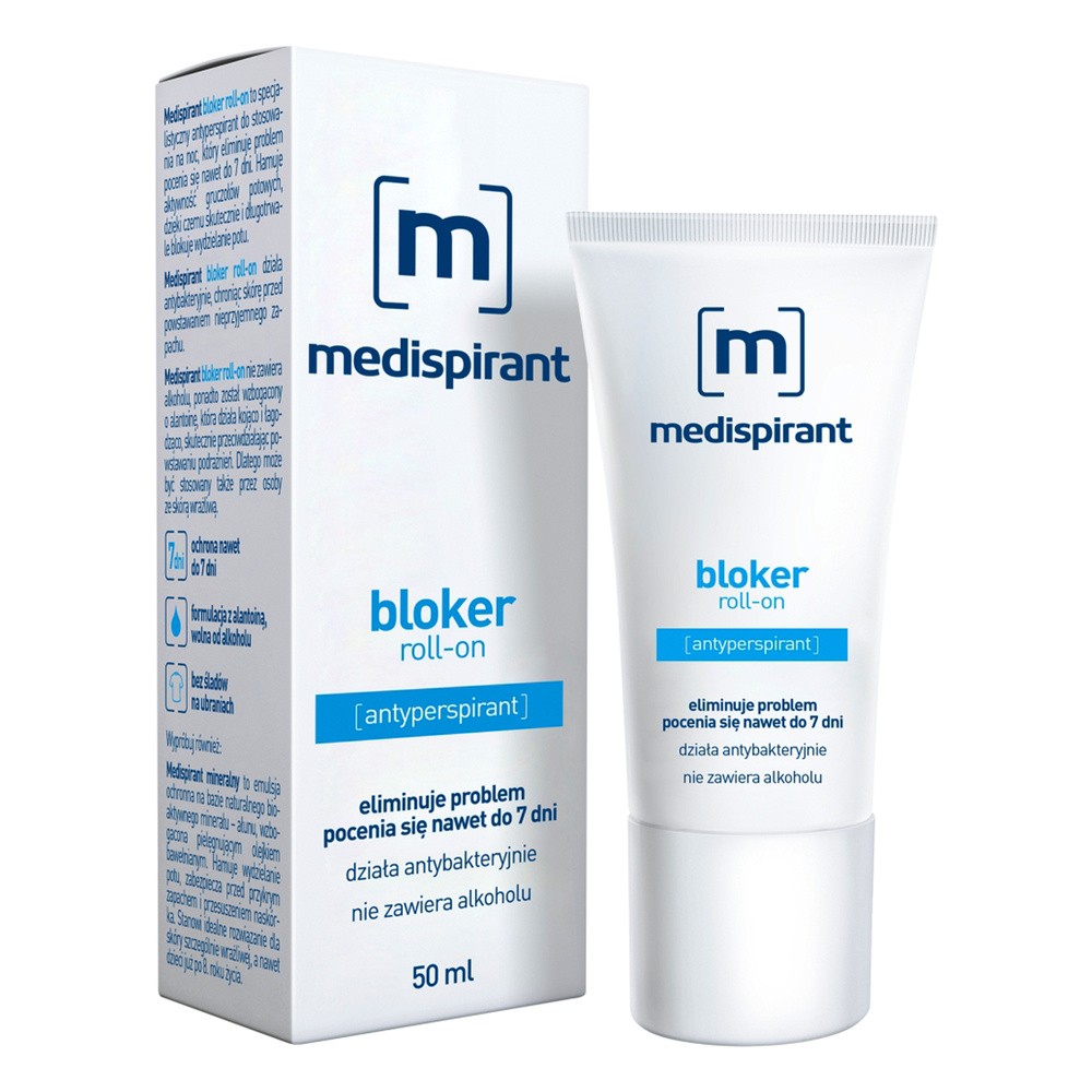 Aflofarm MEDISPIRANT - ANTYPERSPIRANT ROLL-ON PŁYN 50 ml 7049147