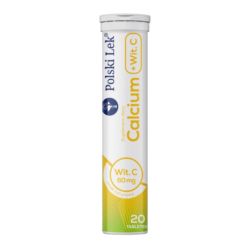 Polski Lek Calcium 300mg + Witamina C 20 szt.