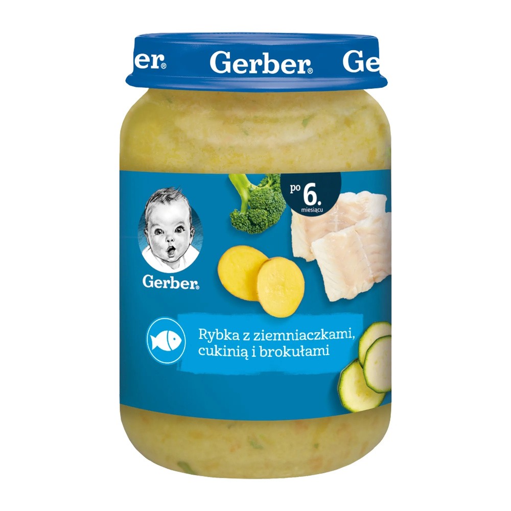 Gerber Obiadek, Ziemniaczki z gotowaną rybką i natką pietruszki, 190 g, 5m+