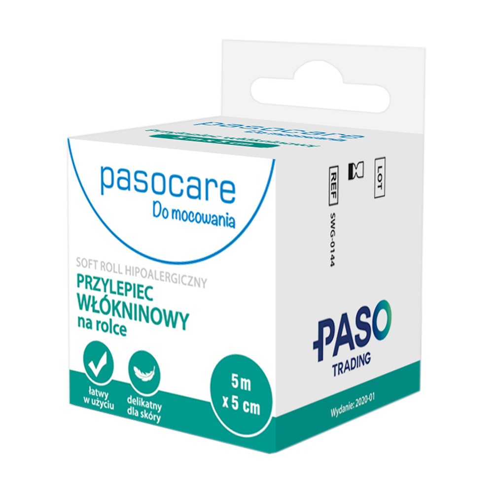 Pasocare, przylepiec włókninowy, 5 m x 5 cm, 1 szt.