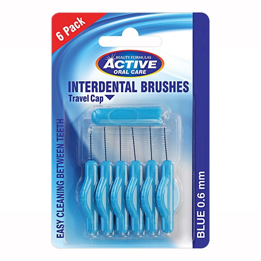 Active Beauty Formulas Beauty Formulas Oral Care Czyściki do przestrzeni międzyzębowych 0.6mm blue 1op.-6szt